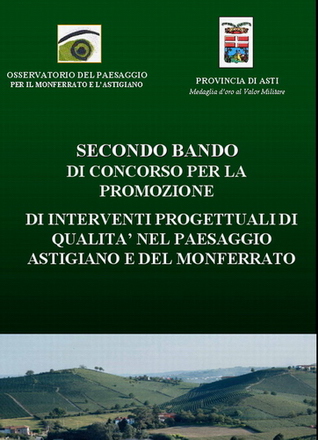 Premiazione Secondo Bando di Concorso per la promozione di interventi progettuali di qualità nel paesaggio astigiano e del Monferrato
