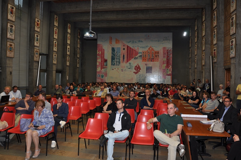 Veduta del folto pubblico presente al Convegno AIPIN su "La gestione sostenibile del territorio e l ingegneria naturalistica come prevenzione e cura di dissesti in Langhe, Monferrato e colline piemontesi".