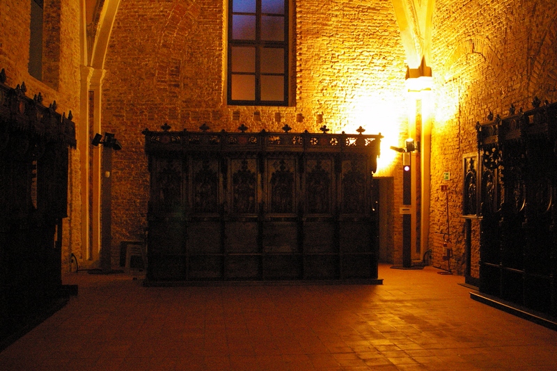 Veduta del magnifico coro ligneo del San Giovanni ad Asti.