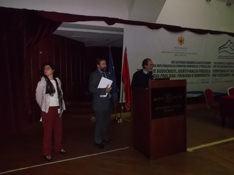 Relazione di Roberto Gambino, Claudia Cassatella (Politecnico di Torino) e Marco Devecchi, Federica Larcher (Università di Torino) su "Networking European landscape observatories the Florence Charter" al Meeting del Consiglio d