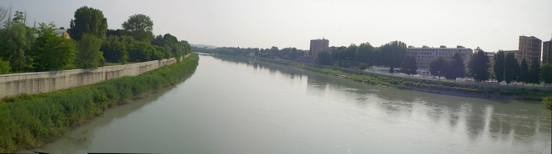 Veduta del paesaggio fluviale del Tanaro ad Alessandria.