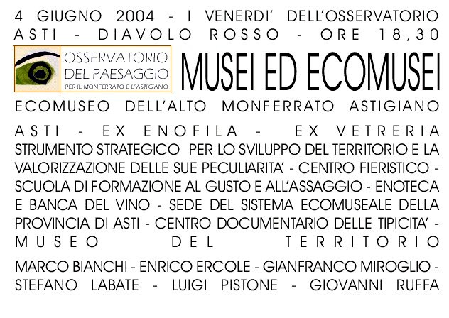Seminario su "Musei ed ecomusei"- Marco Bianchi - Presidente del "Centro Sperimentale di Arte XA"