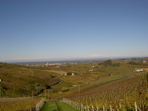Veduta del paesaggio di Alice bel colle