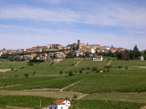 Veduta del paesaggio di Alice bel colle