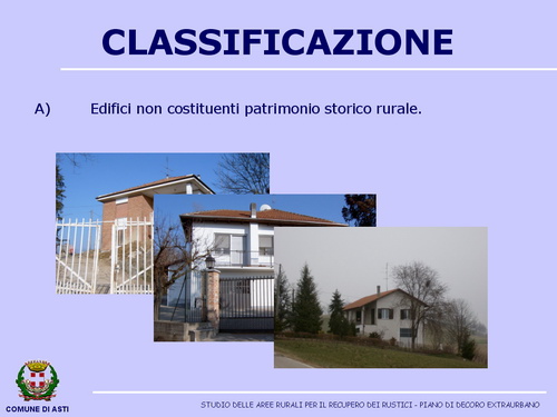 Presentazione "Studio delle aree rurali per il recupero dei rustici nel Comune di Asti" -  Avv. Fabrizio Brignolo (Assessore all