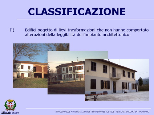 Presentazione "Studio delle aree rurali per il recupero dei rustici nel Comune di Asti" -  Avv. Fabrizio Brignolo (Assessore all