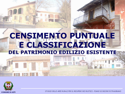 Presentazione "Studio delle aree rurali per il recupero dei rustici nel Comune di Asti" -  Avv. Fabrizio Brignolo (Assessore all