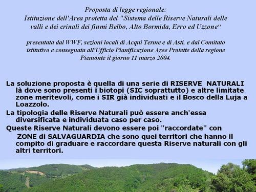 Presentazione "Una proposta concreta di tutela della natura e del paesaggio nel basso Piemonte"