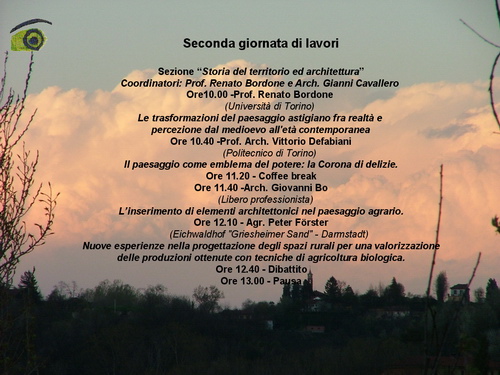 Presentazione CONVEGNO "IL PAESAGGIO LA FORMA DELLA CULTURA" Asti - 22 e 23 maggio 2004 (Autore Presentazione Paola Grassi)