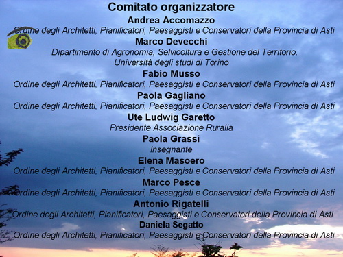 Presentazione CONVEGNO "IL PAESAGGIO LA FORMA DELLA CULTURA" Asti - 22 e 23 maggio 2004 (Autore Presentazione Paola Grassi)