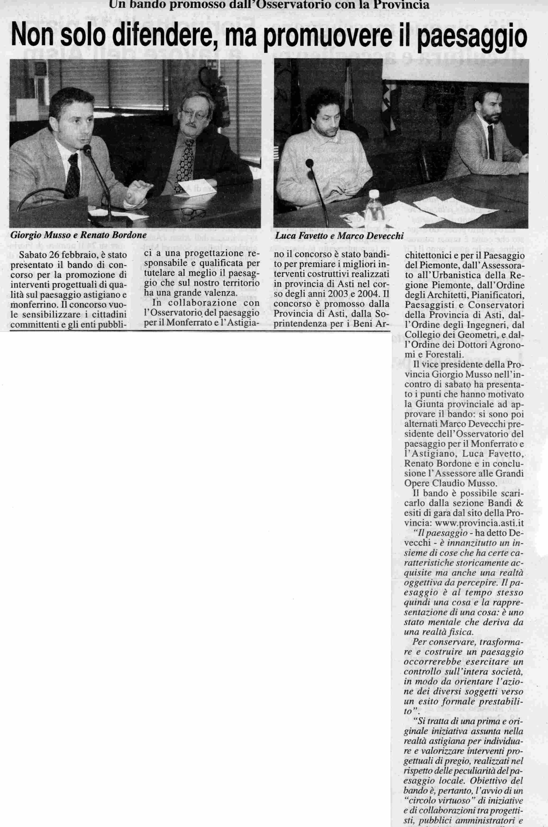 Rassegna stampa - Presentazione del Concorso sulla progettazione paesaggistica