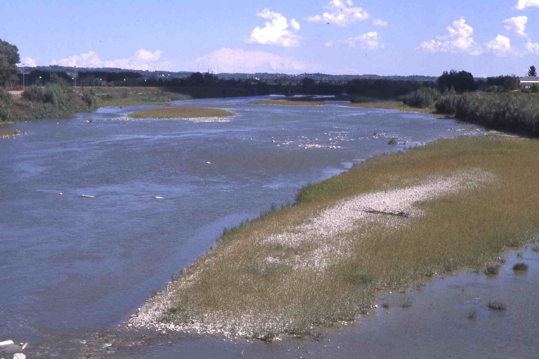 Veduta del fiume Tanaro nel tratto tra Antignano e San Martino Alfieri