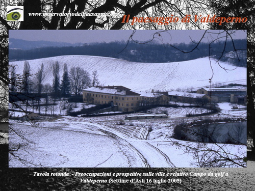 PRESENTAZIONE a cura di Marco Devecchi su "Preoccupazioni e prospettive sulle ville e il relativo campo da golf a Valdeperno".