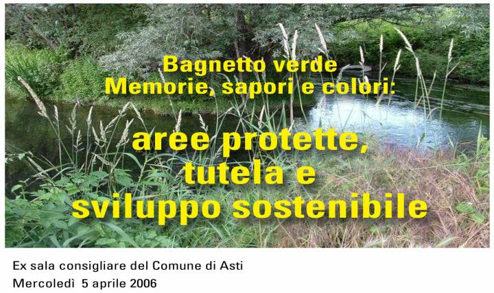 Locandina del Convegno "Bagnetto verde - Memorie, sapori e colori: aree protette, tutela e sviluppo sostenibile"