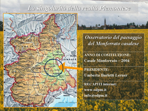 Presentazione Relazione - Marco Devecchi (Osservatorio del Paesaggio per il Monferrato e l'Astigiano) su LA RETE DEGLI OSSERVATORI DEL PAESAGGIO IN PIEMONTE