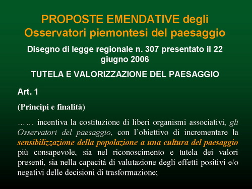 Presentazione Relazione - Marco Devecchi (Osservatorio del Paesaggio per il Monferrato e l'Astigiano) su LA RETE DEGLI OSSERVATORI DEL PAESAGGIO IN PIEMONTE