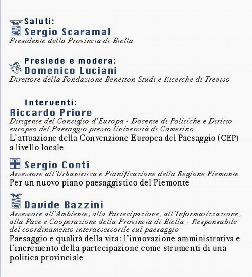 Locandina del Convegno "Paesaggio, comunità e partecipazione"
