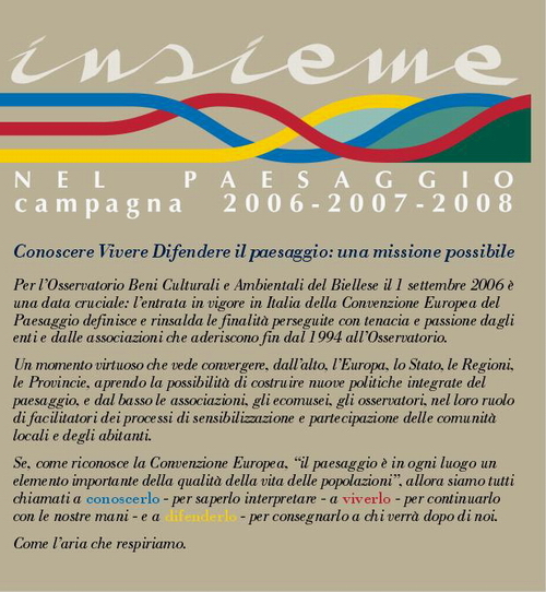 Locandina del Convegno "Paesaggio, comunità e partecipazione"