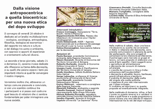 Locandina Convegno "Verso una nuova Terra e una nuova Bellezza"