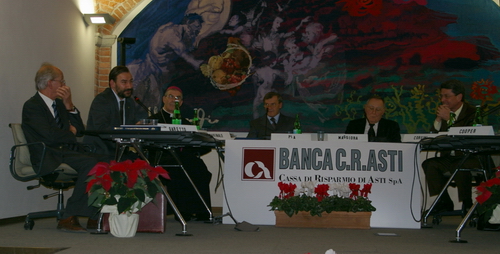 Tavolo dei relatori alla presentazione del Volume "Il paesaggio del Romanico astigiano"
