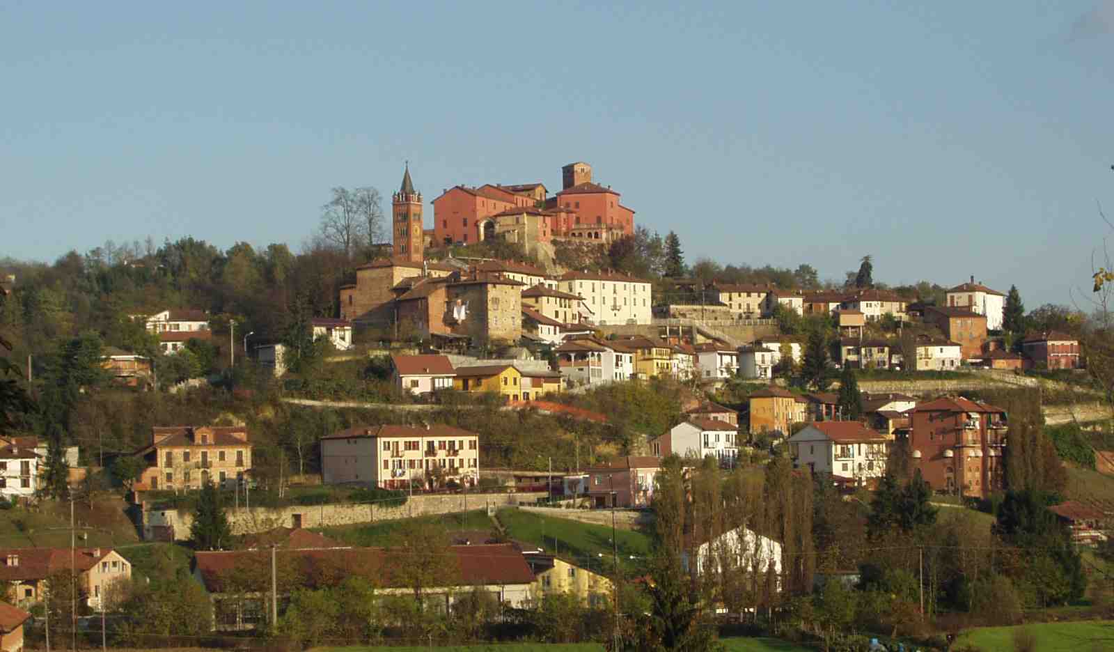 Veduta d'insieme dell'abitato di Cortazzone.