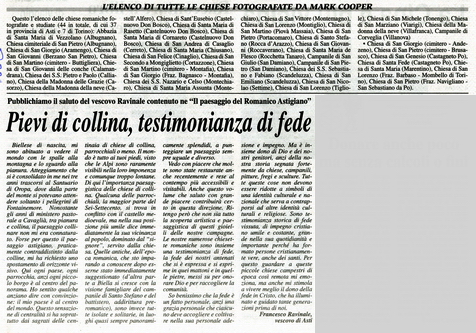 Rassegna stampa della presentazione del Volume "IL PAESAGGIO DEL ROMANICO ASTIGIANO" -  La Gazzetta d