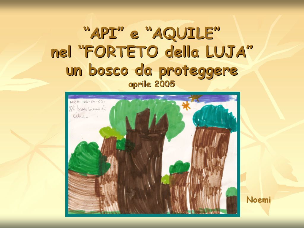 Progetto di Educazione Ambientale "Territorio, Paesaggio, Patrimonio naturale dell