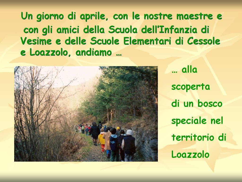Progetto di Educazione Ambientale "Territorio, Paesaggio, Patrimonio naturale dell