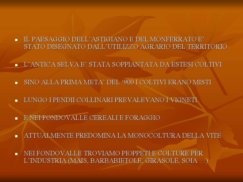 Progetto di Educazione Ambientale "Territorio, Paesaggio, Patrimonio naturale Astigiano e Monferrato"