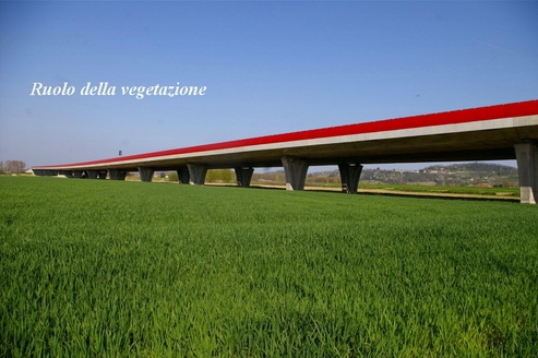 Veduta del Viadotto del nuovo tratta stradale Asti - Alba in località Motta di Costigliole.