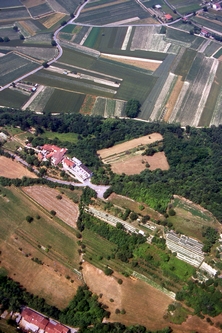 Veduta aerea del territorio di San Sebastiano da Po (Foto di Mark Cooper - Concessione all'uso da parte della Cassa di Risparmio di Asti)
