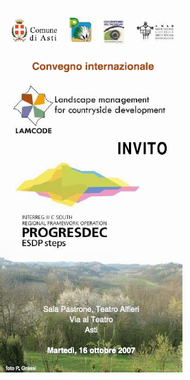 Convegno internazionale - LANDSCAPE MANAGEMENT FOR COUNTRYSIDE DEVELOPMENT