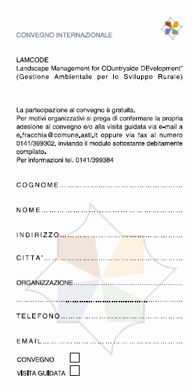 Convegno internazionale - LANDSCAPE MANAGEMENT FOR COUNTRYSIDE DEVELOPMENT