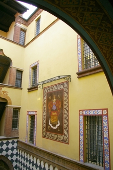 Foto della visita alla Torre Comentina di Piazza Roma ad Asti nell'ambito della Rassegna VerdeTerra 2007.