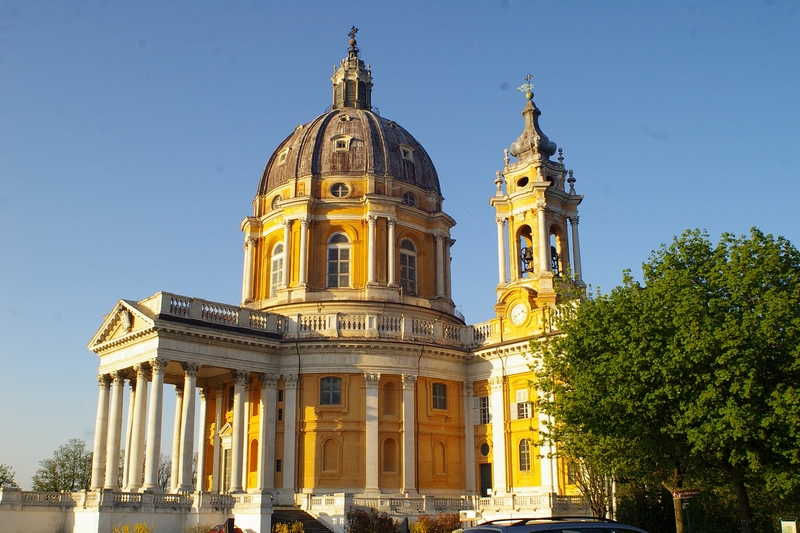 Veduta della Basilica di Superga a Torino.