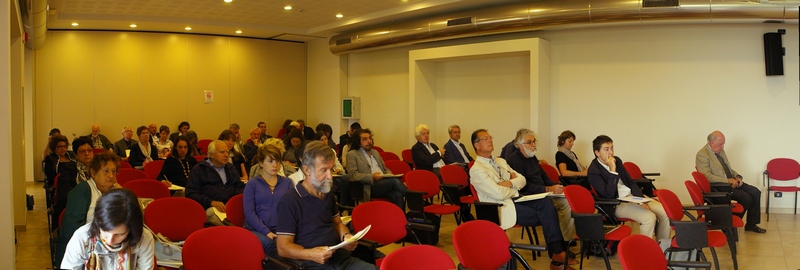 Folto pubblico presente al Workshop Sistema Paesaggio, organizzato dall'Osservatorio del Paesaggio per il Monferrato Casalese.