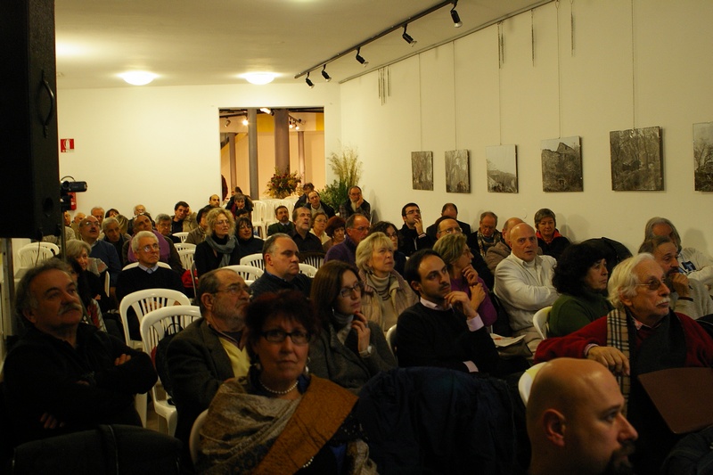 Folto pubblico presente in sala in occasione del Laboratorio internazionale sul paesaggio.