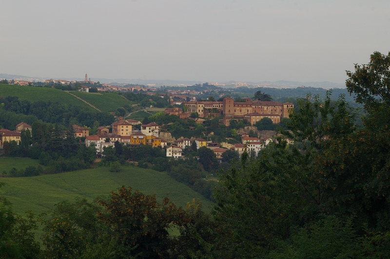 Veduta da Primeglio dello straordinario paesaggio agrario di Passerano Marmorito.