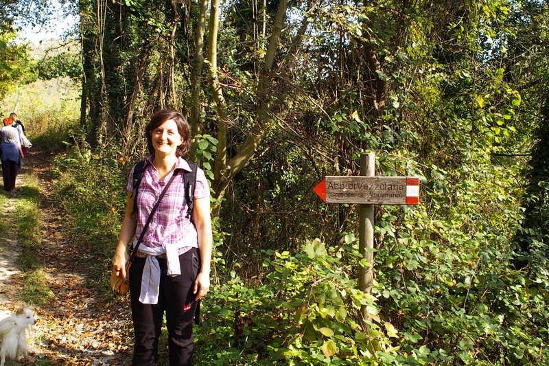 Foto ricordo con Simona Guasco di Hastarte, organizzatrice dell iniziativa "La cultura in cammino".