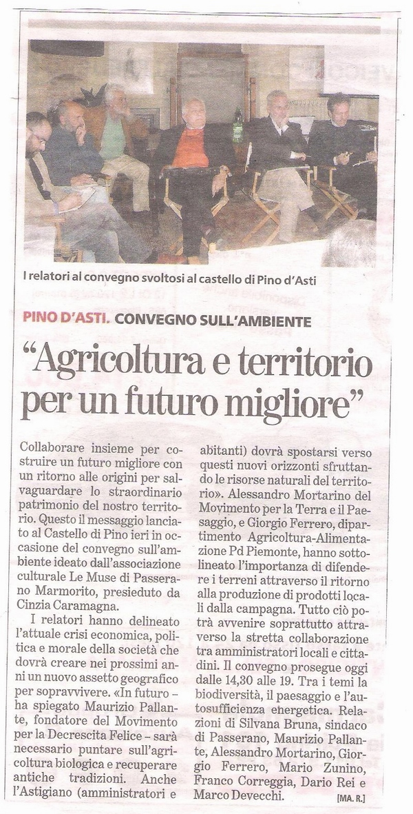 Rassegna stampa - La Stampa (Sabato 14 aprile 2012).