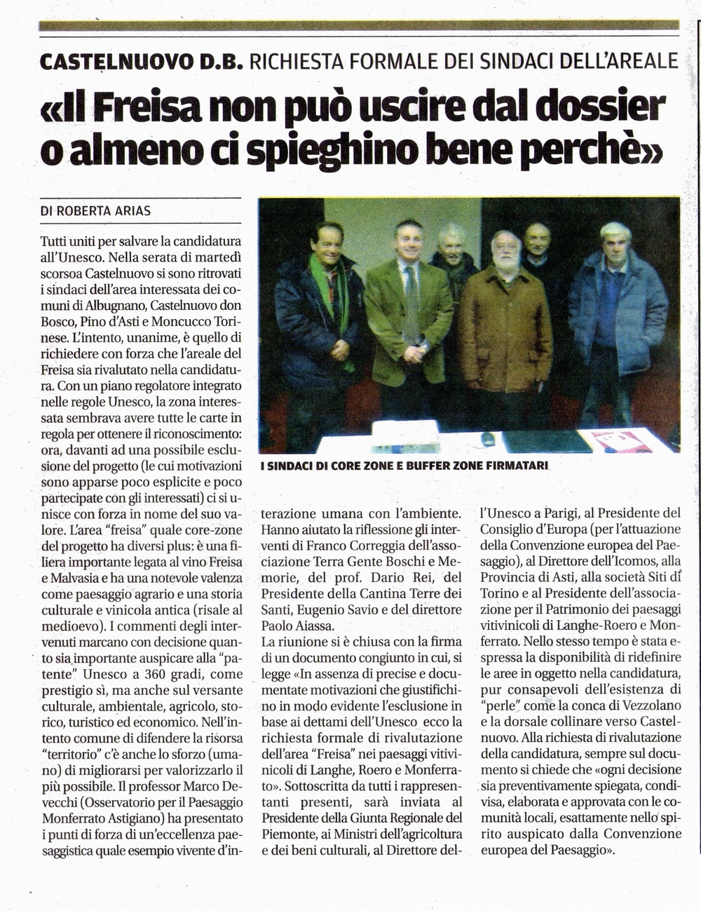 Articolo La Nuova Provincia (venerdi 14 dicembre 2012)