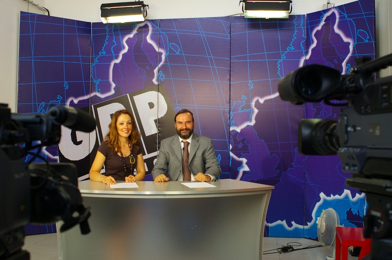 Intervista presso gli studi televisivi di GRP di Manuela Macario a Marco Devecchi sull Adunanza ad Asti 
