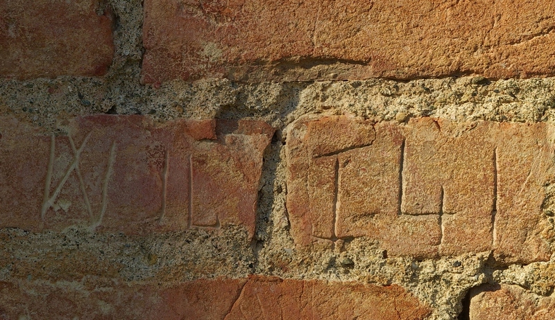 Date incise sui muri della cittadella di Alessandria.W  IL   I  41.