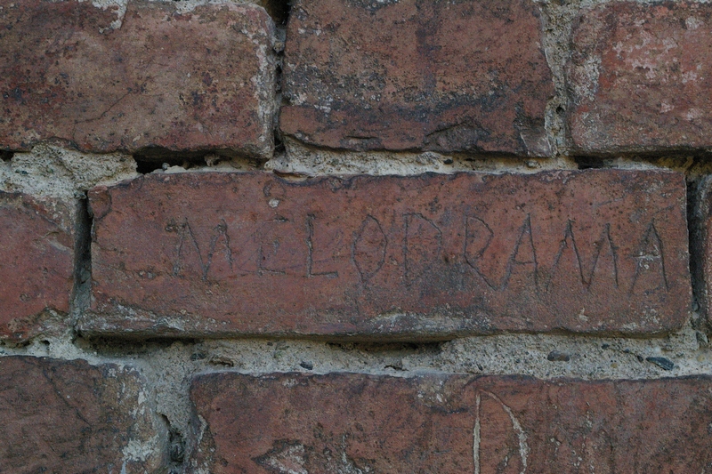 Nomi di persone incisi sui muri della Cittadella di Alessandria. MELODRAMMA.