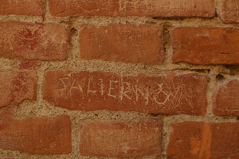 Nomi di persone incisi sui muri della Cittadella di Alessandria. SALIERNO.