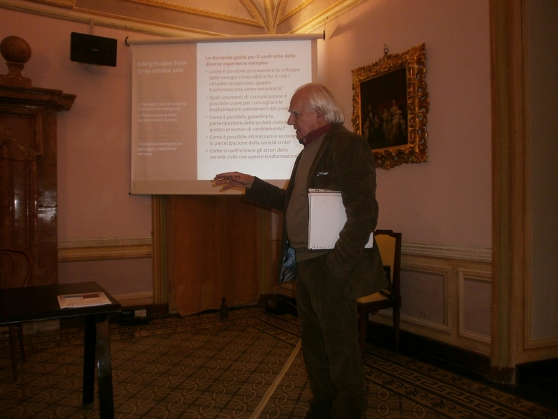 Contributo di riflessione al Workshop su "Paesaggio ed energie rinnovabili: quale compromesso è possibile" da parte del Prof. Valerio Di Battista, Presidente dell Osservatorio del Paesaggio del Monferrato Casalese.