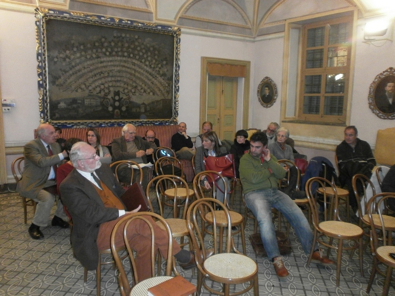 Veduta del pubblico presente al Workshop con gli Osservatori del Paesaggio del Piemonte su "Paesaggio ed energie rinnovabili: quale compromesso è possibile" a Biella presso Palazzo La Marmora.
