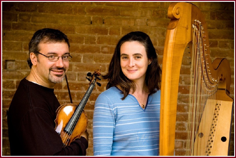 Le Stagioni di Vezzolano: "Concerto Arparla". Musiche di Davide Monti, Violino barocco, e di Maria Cristina Cleary, Arpa doppia.