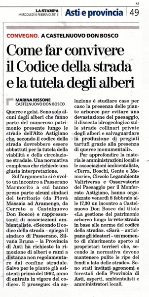 La Stampa (mercoledì 6 febbraio 2013)