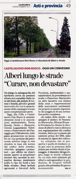 La Stampa (venerdì 8 febbraio 2013)